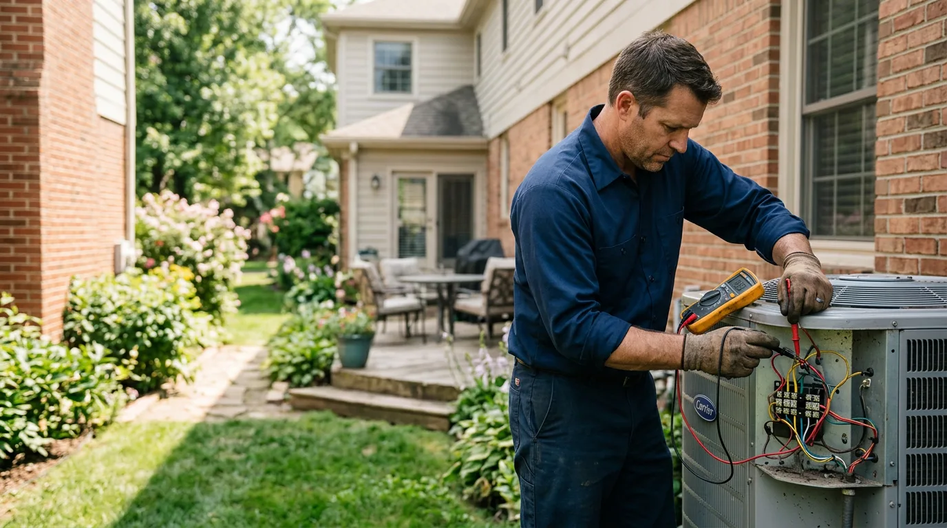 HVAC technician working near Prairie Creek, IN